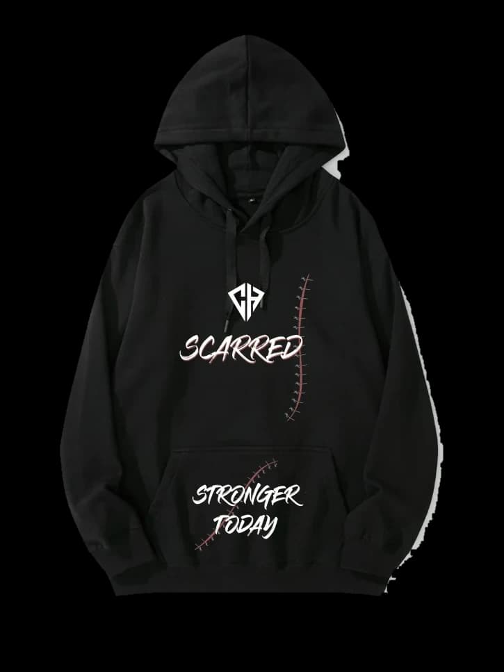 Scarred Hoodie in Onyx
